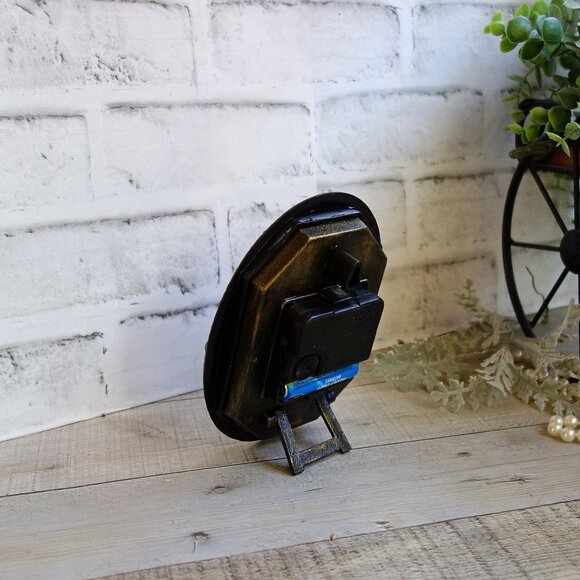 Checked Table Clock Mackenzie Inspired Black and White Buffalo Check Clock - Picture 6 of 7